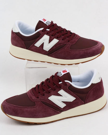 New Balance 420 Re-Engineered Wildleder-Sneaker Burgund/Weiß