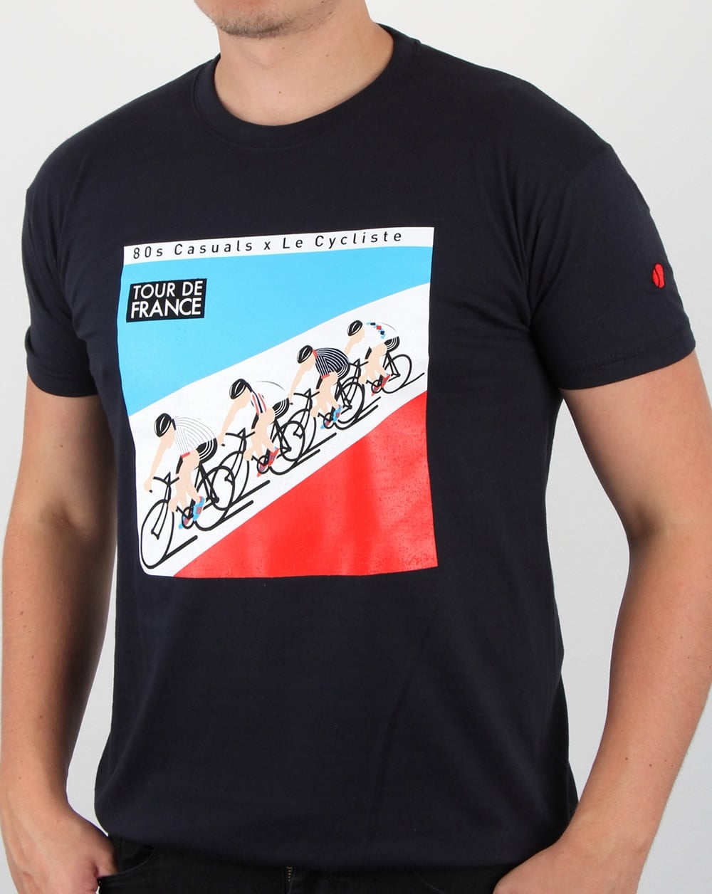 80er Casuals Le Cycliste 1983 Tour T-Shirt Marineblau