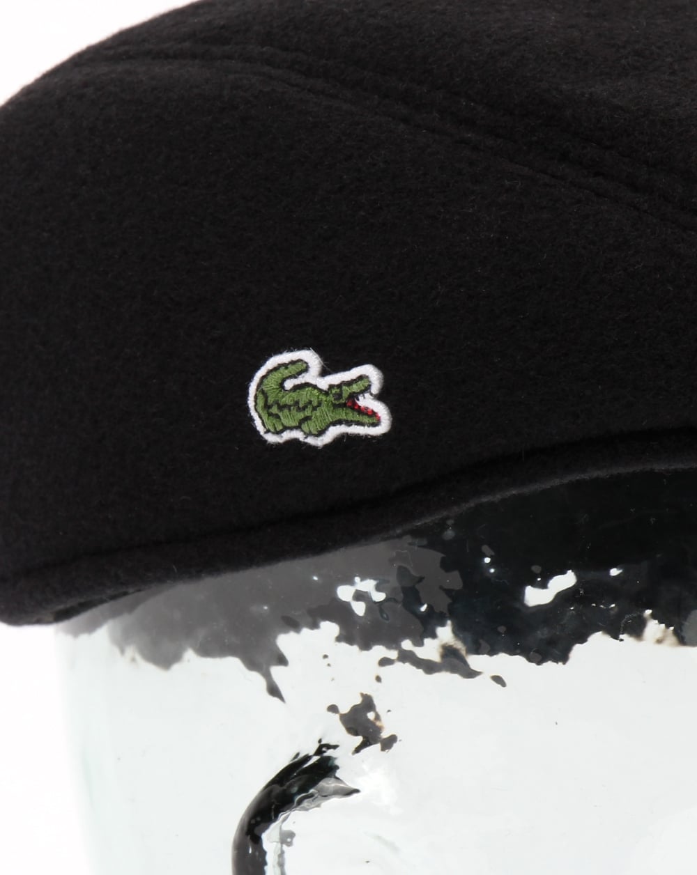 Lacoste Schiebermütze aus Wollstoff in Schwarz