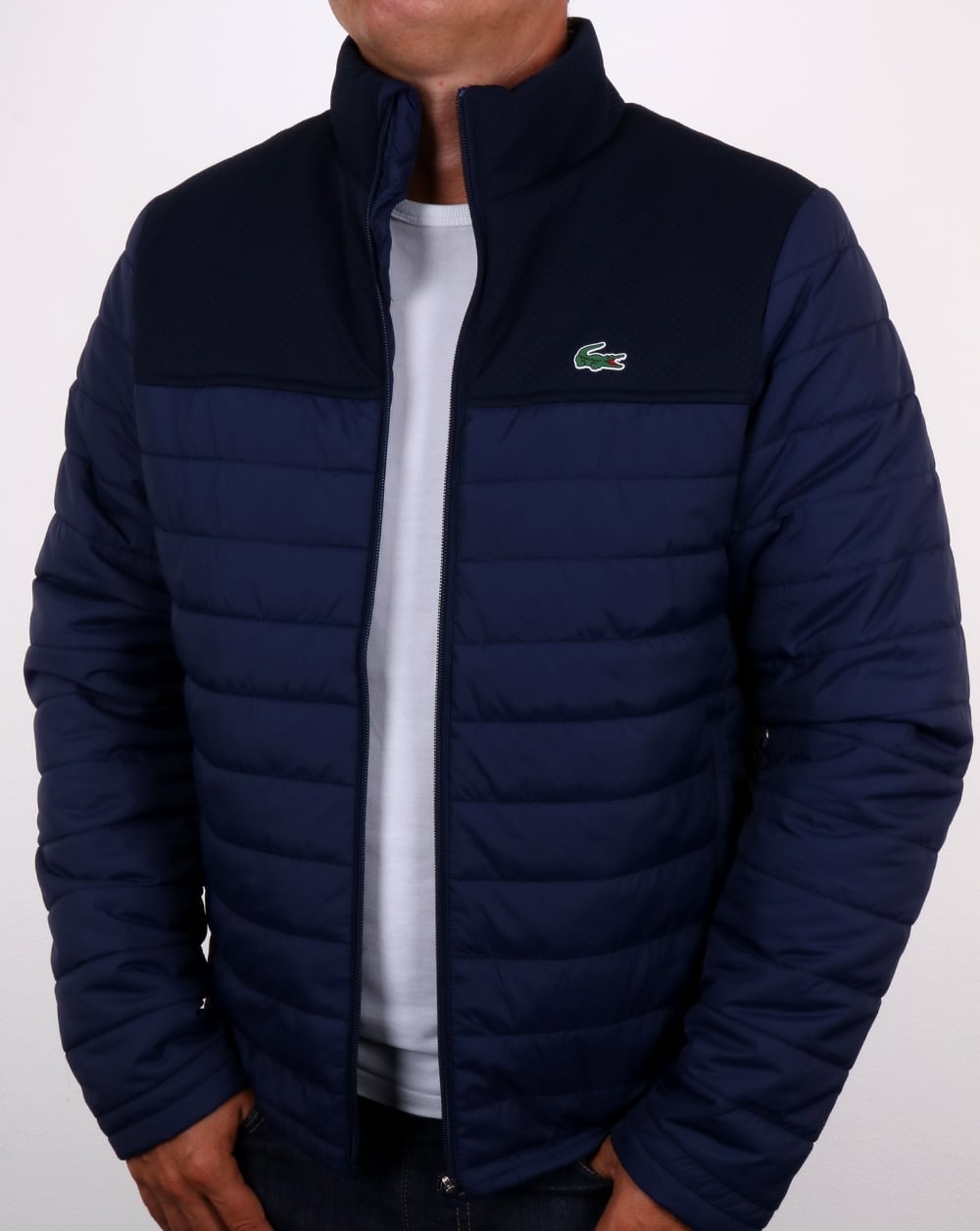 Lacoste Pufferjacke Marineblau