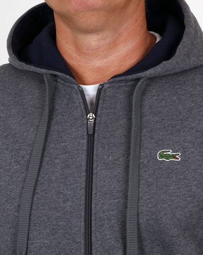Lacoste Kapuzensweatshirt mit durchgehendem Reißverschluss Pitch/Marineblau