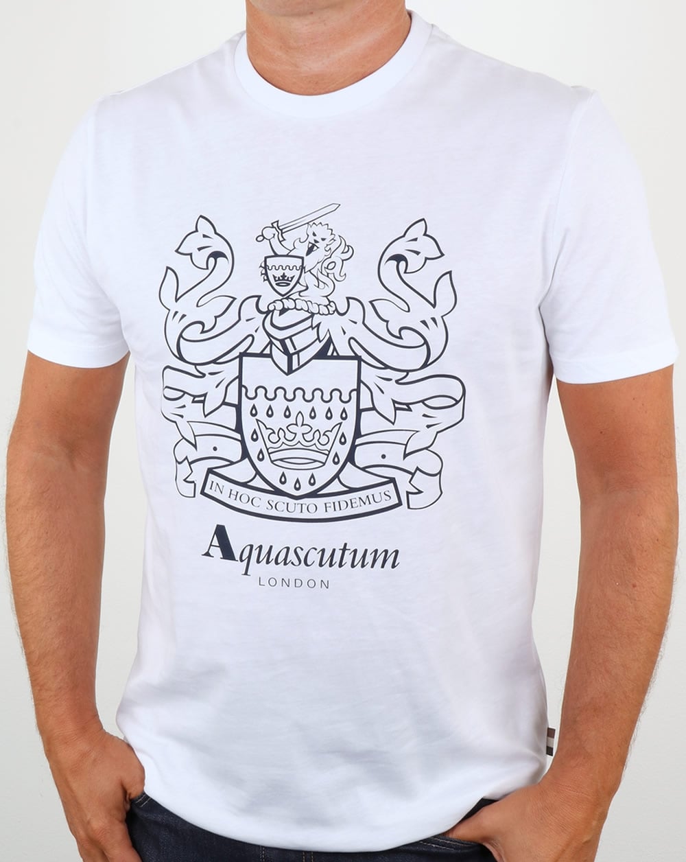 Aquascutum Aldis Wappen T-Shirt Weiß