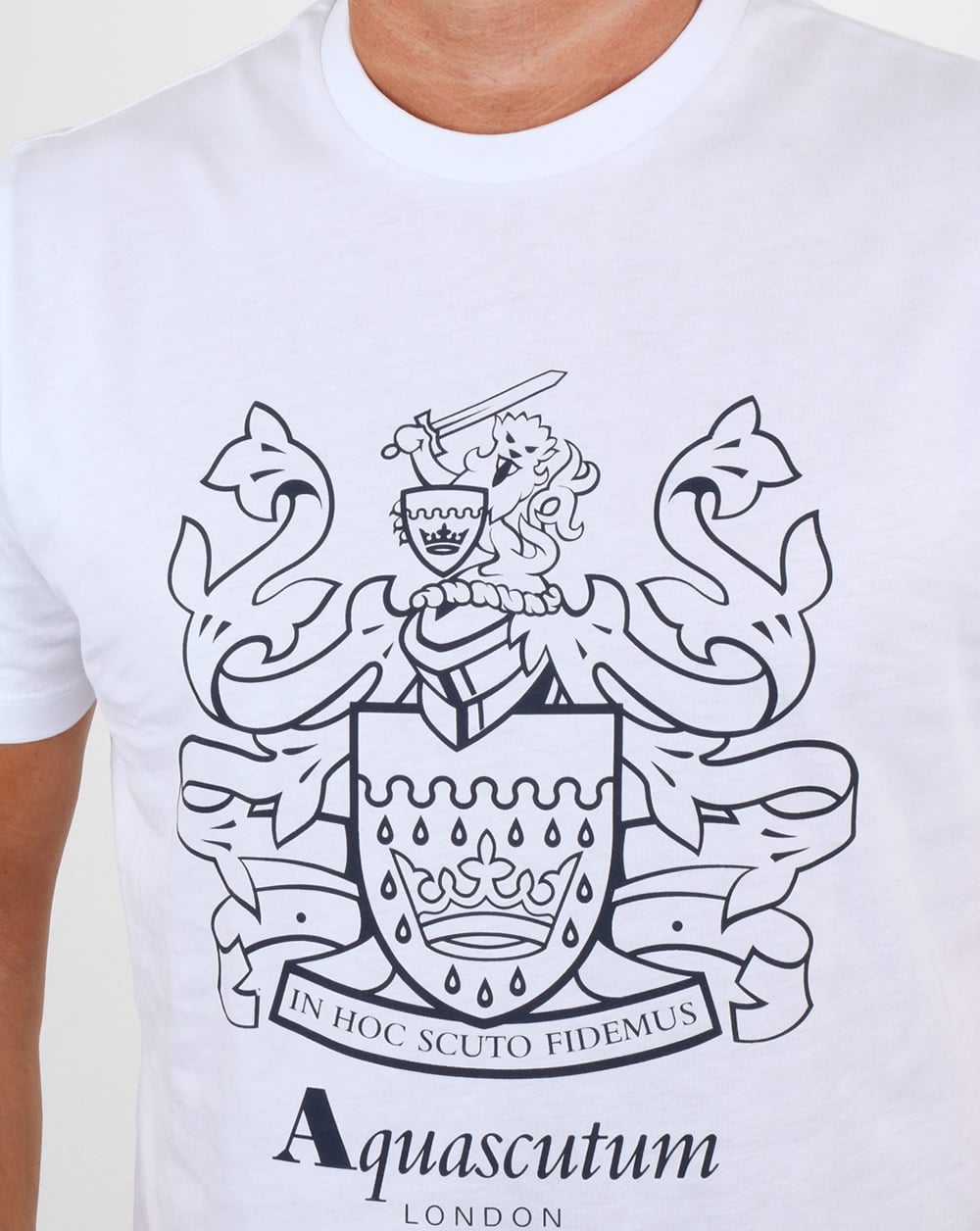 Aquascutum Aldis Wappen T-Shirt Weiß
