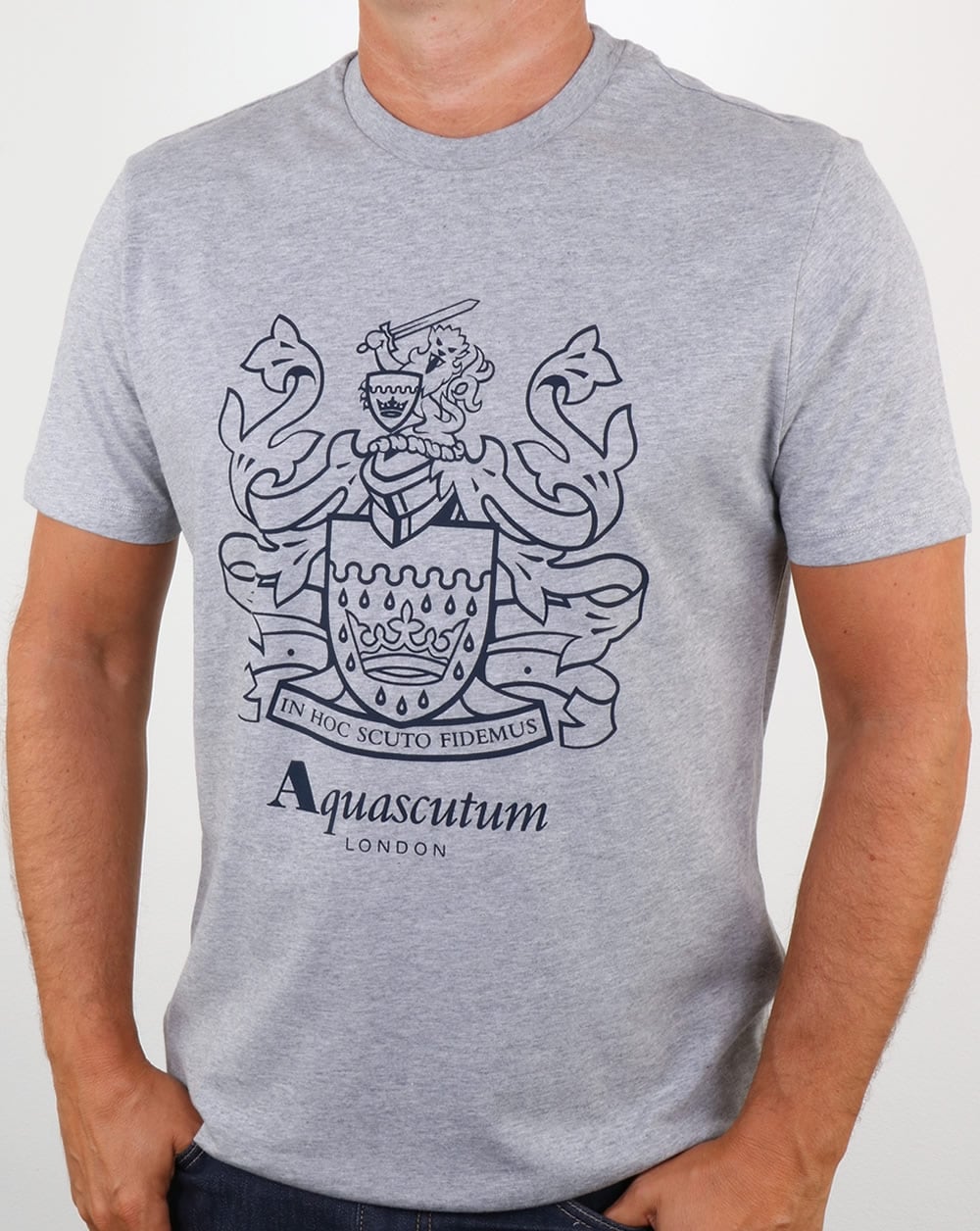 Aquascutum Aldis Wappen T-Shirt Grau