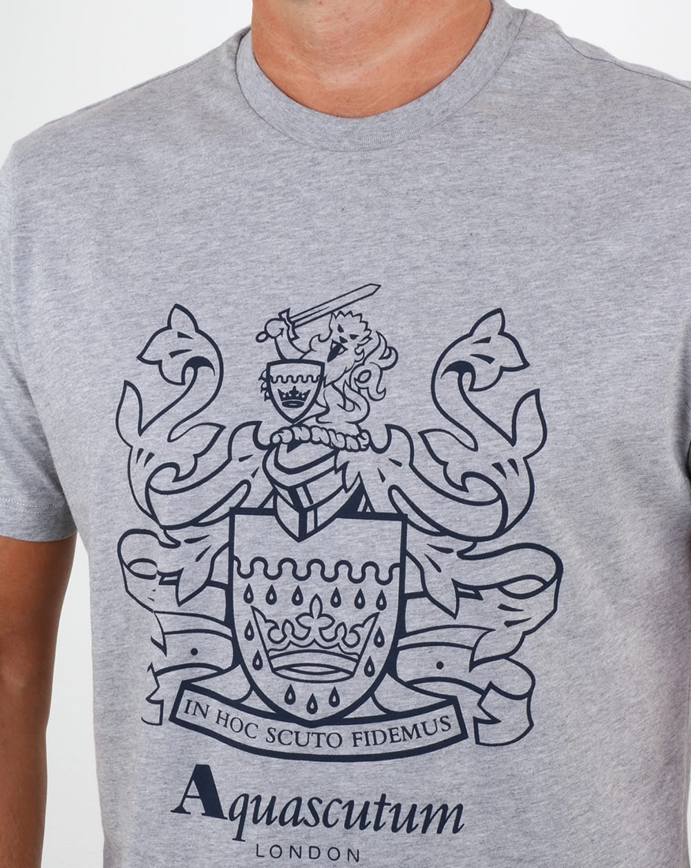 Aquascutum Aldis Wappen T-Shirt Grau