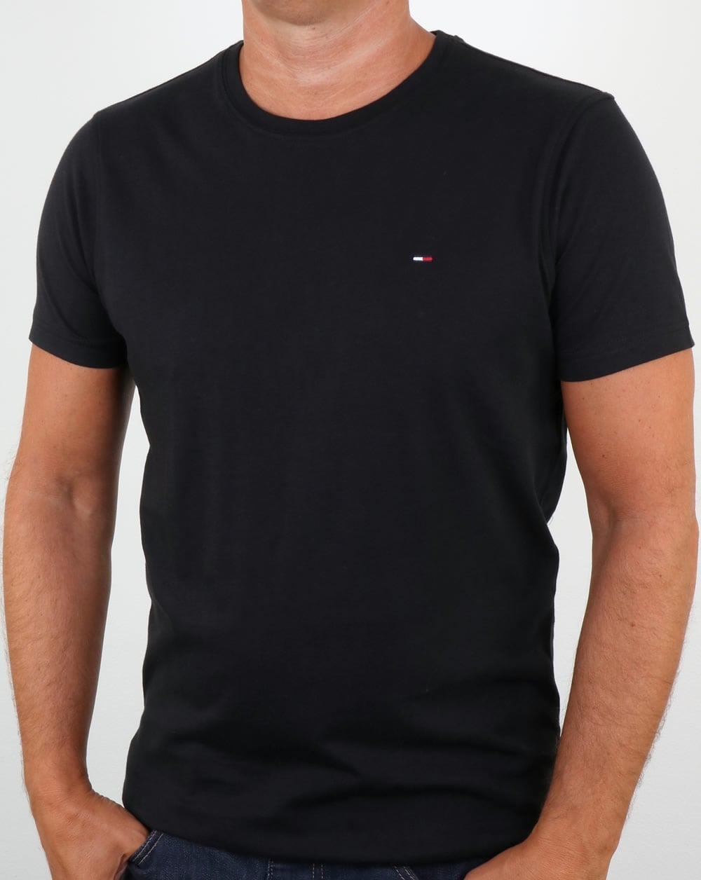 Tommy Jeans T-Shirt mit Rundhalsausschnitt, Schwarz