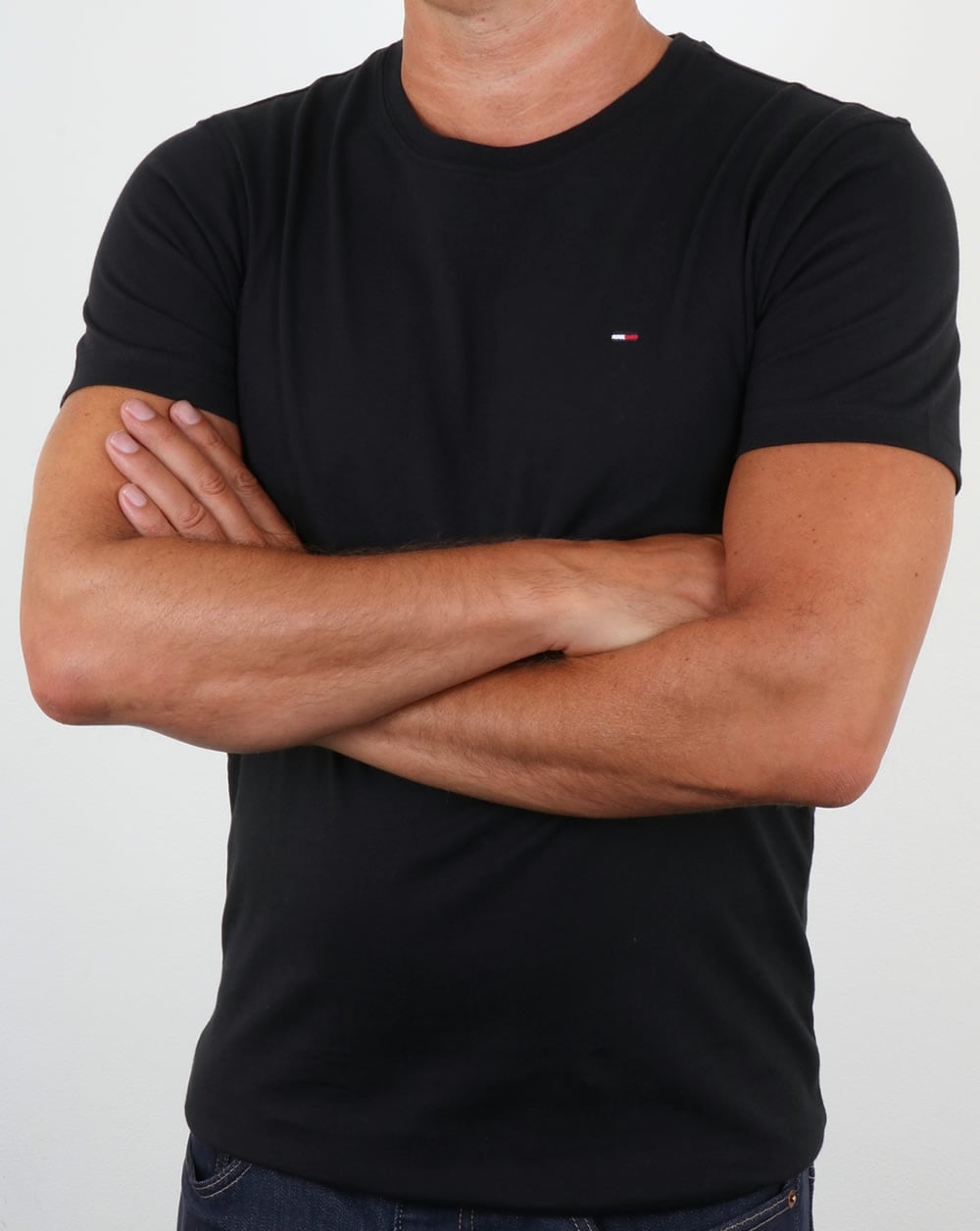 Tommy Jeans T-Shirt mit Rundhalsausschnitt, Schwarz