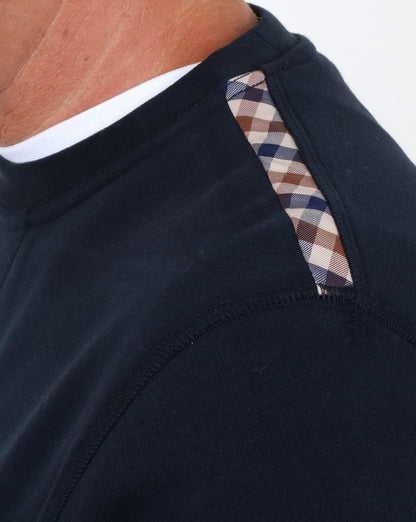 Aquascutum Oliver Rundhals-Sweatshirt Marineblau