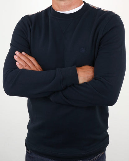 Aquascutum Oliver Rundhals-Sweatshirt Marineblau