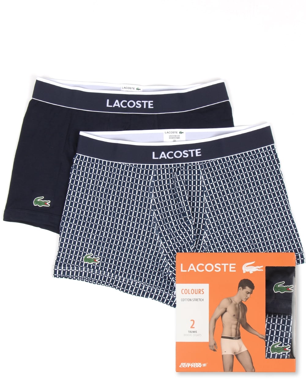 Lacoste – Zweierpack Boxershorts Dunkelblau