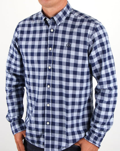 Henri Lloyd Ramore Karohemd Marineblau Weiß