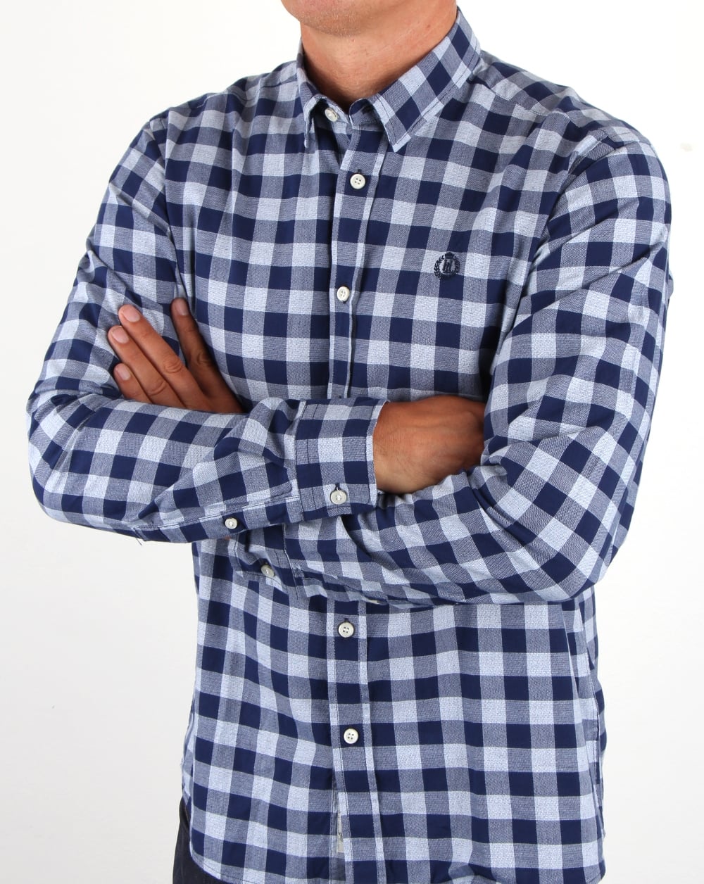 Henri Lloyd Ramore Karohemd Marineblau Weiß