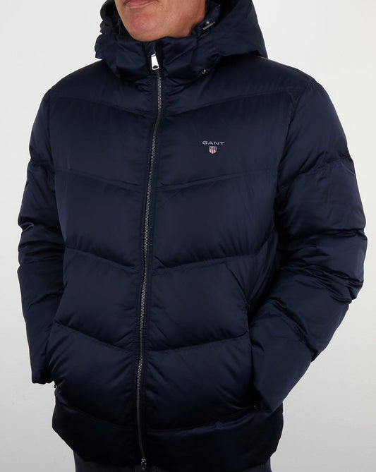 Gant Gant Daunengefüllte Wattierte Jacke Marineblau