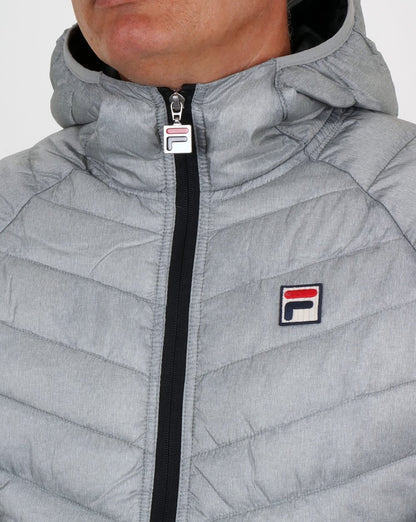 Fila Vintage Wattierte Pufferjacke Grau