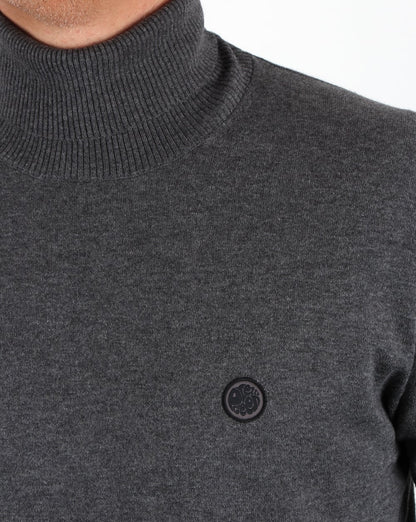 Pretty Green Rollkragenpullover Dunkelgrau