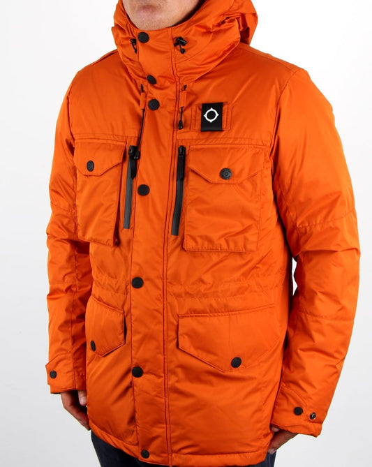 Ma.Strum Ma.strum Greyback Daunenparka mit Flammenmuster