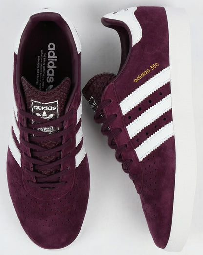 Adidas 350 Sneakers Dunkelpflaume/Weiß