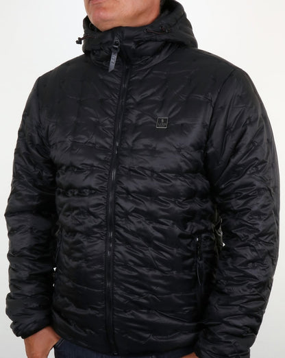 Luke Paddie Spot Steppjacke mit Kapuze Schwarz