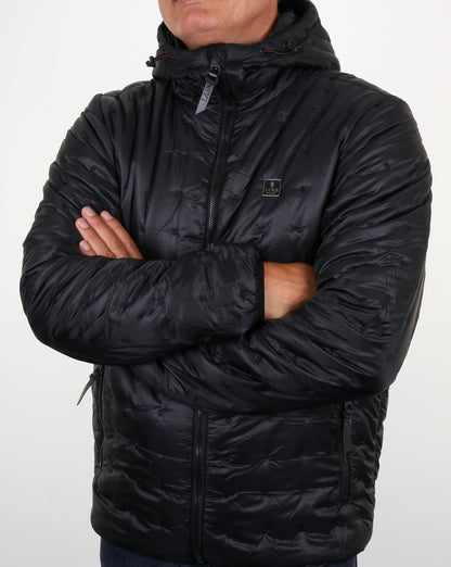 Luke Paddie Spot Steppjacke mit Kapuze Schwarz