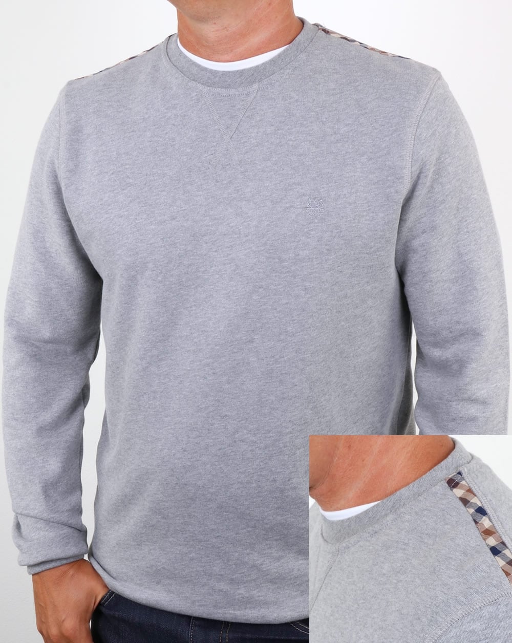 Aquascutum Oliver Rundhals-Sweatshirt Grau