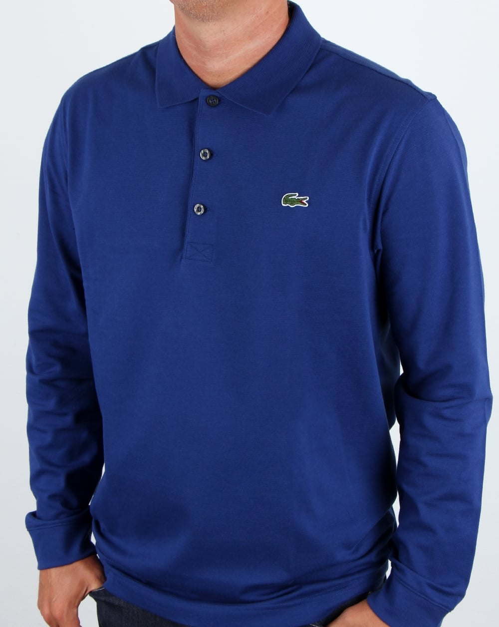 Lacoste Langarm-Poloshirt Ozean