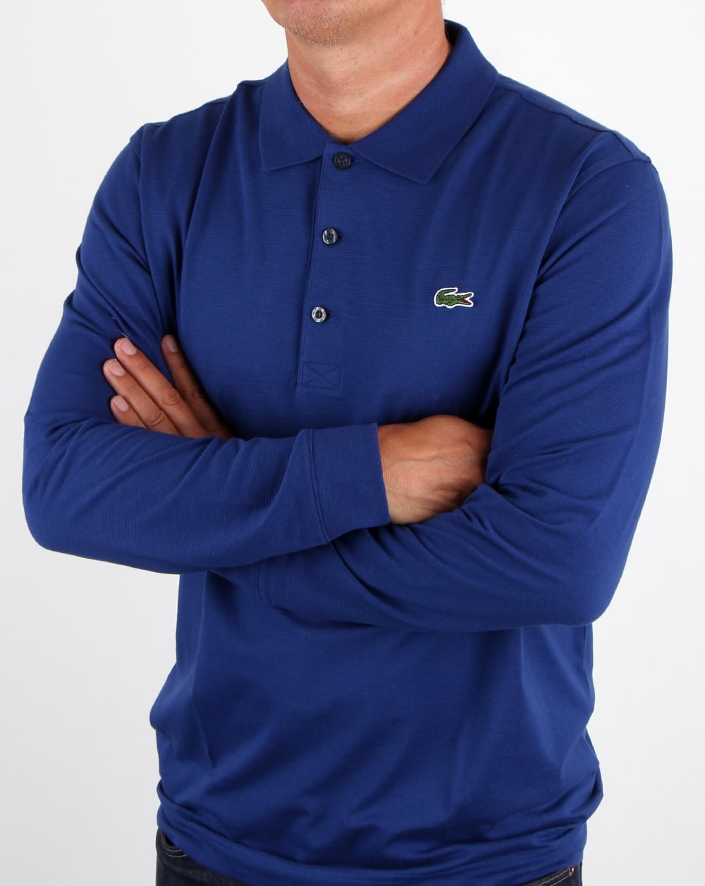 Lacoste Langarm-Poloshirt Ozean