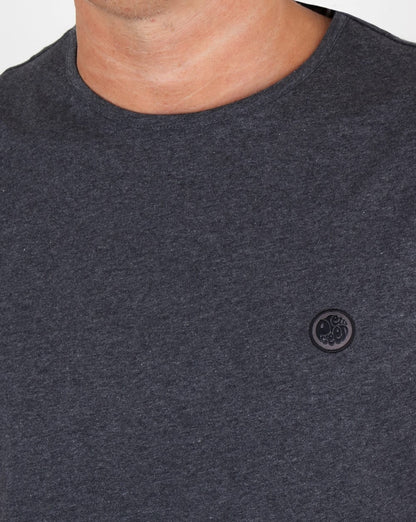 Pretty Green – Mitchell – T-Shirt in Dunkelgrau meliert