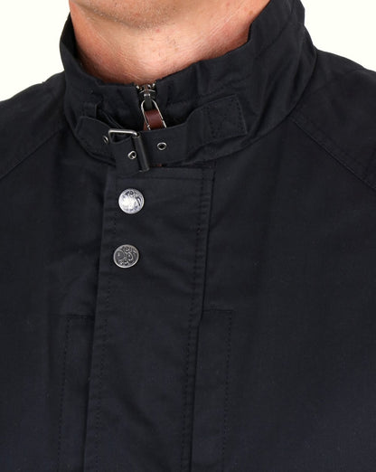 Pretty Green Garrat Wachsjacke Marineblau