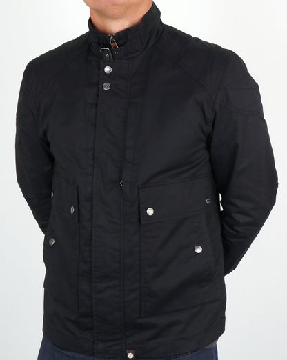 Pretty Green Garrat Wachsjacke Marineblau