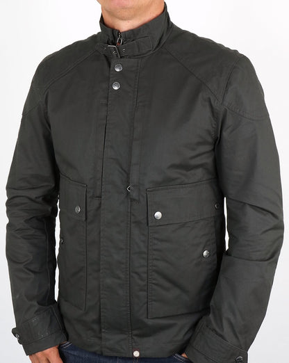 Pretty Green Garrat Wachsjacke Grün