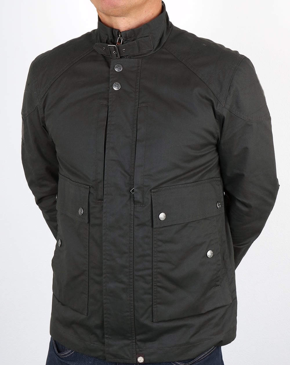 Pretty Green Garrat Wachsjacke Grün
