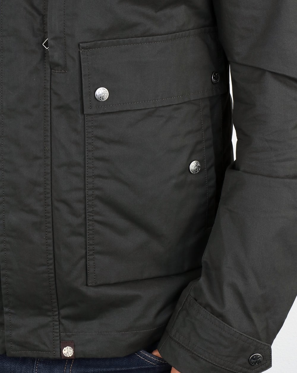 Pretty Green Garrat Wachsjacke Grün