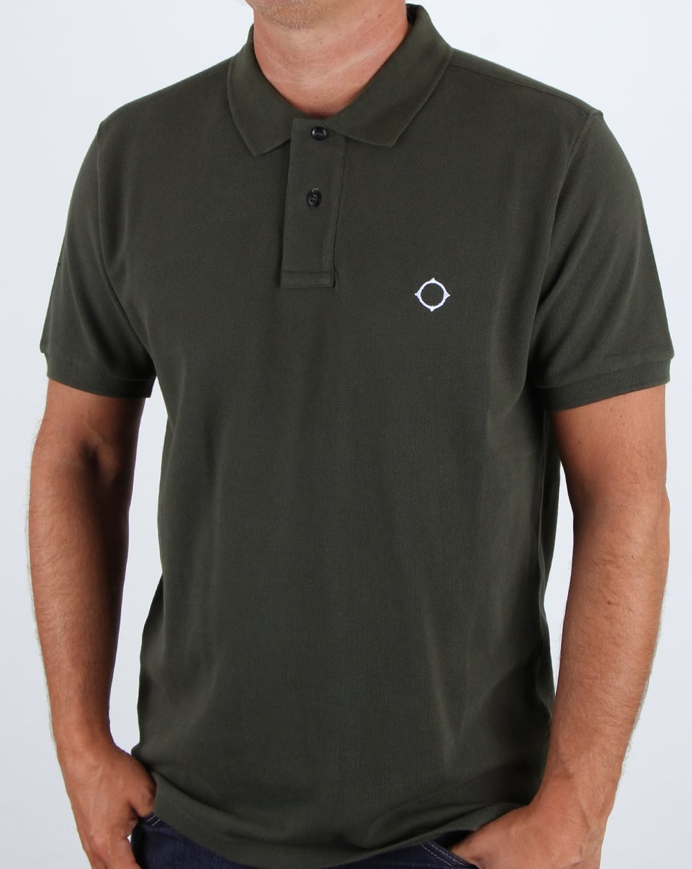 Ma.strum Walrus Pique Polo Dunkeloliv