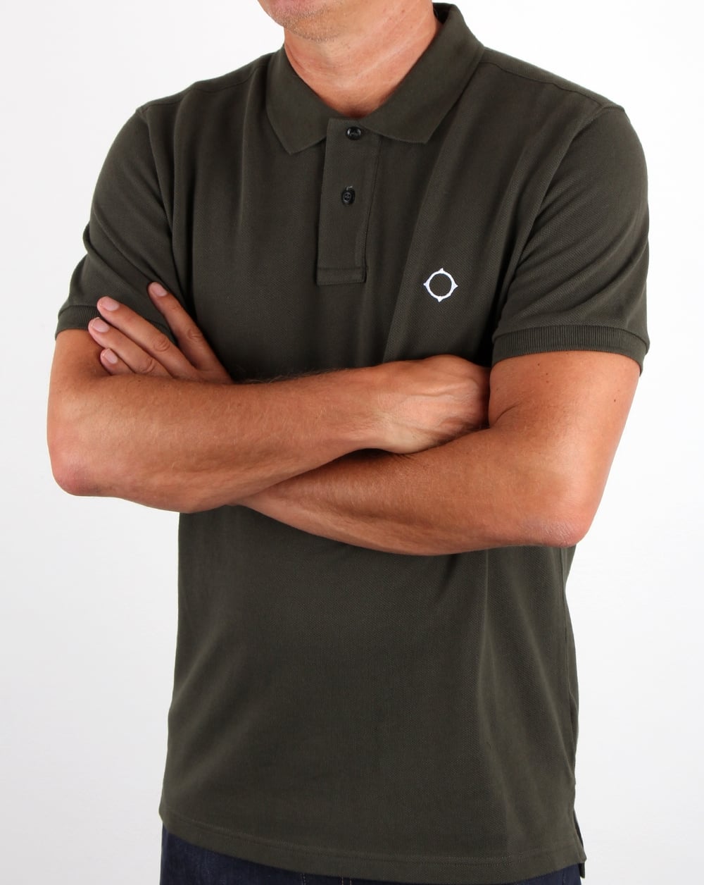 Ma.strum Walrus Pique Polo Dunkeloliv