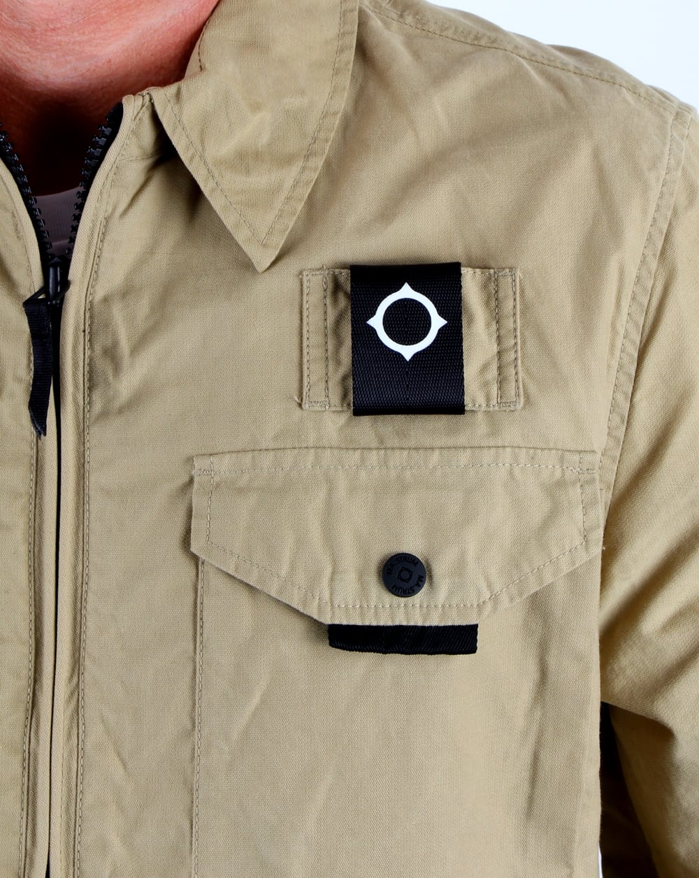 Ma.strum Pickerel Zip Through Overshirt Sand