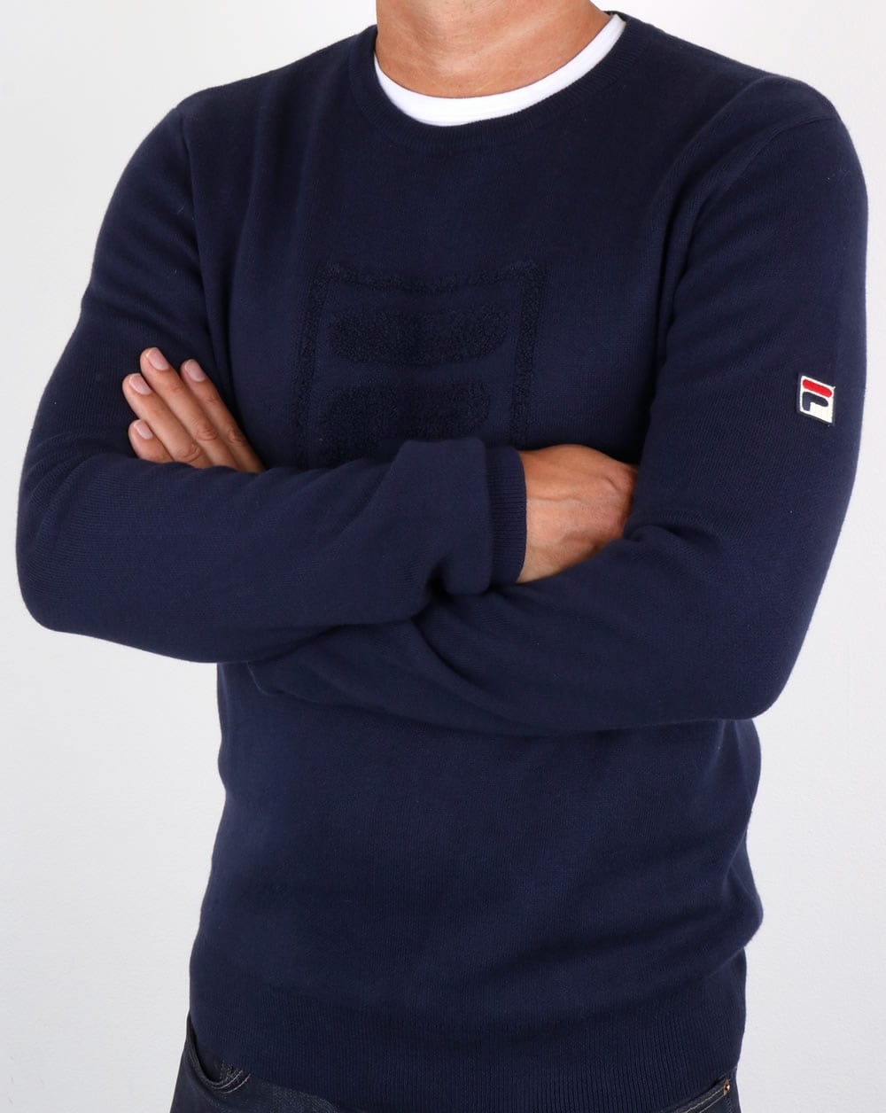 Fila Vintage Savoldi Rundhalspullover Marineblau