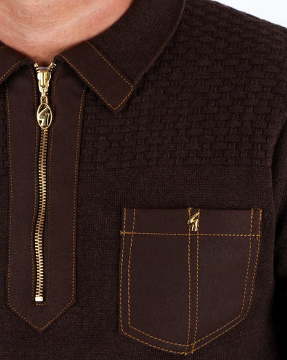 Gabicci Vintage Beuren Pullover mit Reißverschluss, Mocca