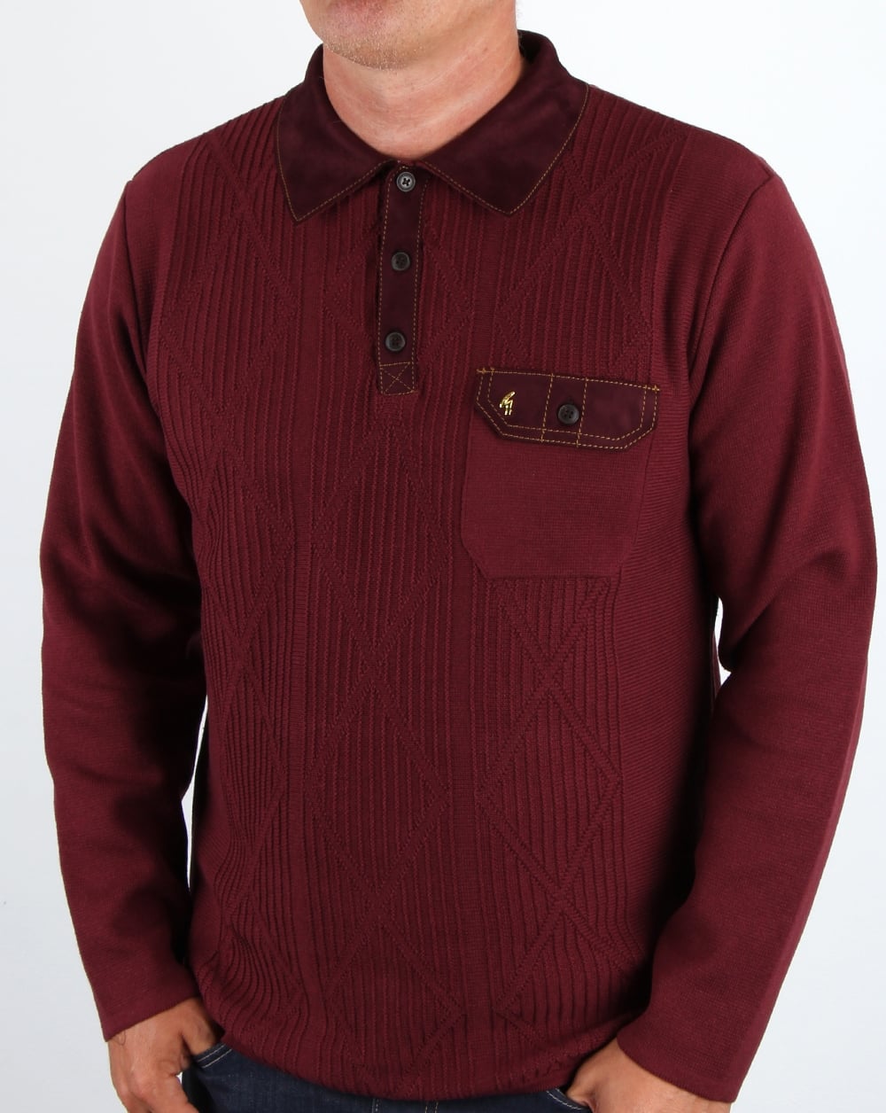 Gabicci Vintage Romero Kragenpullover Port