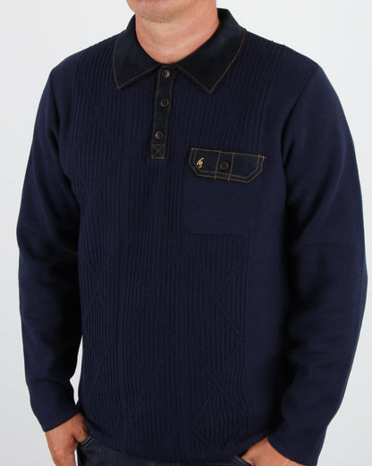 Gabicci Vintage Romero Kragenpullover Marineblau