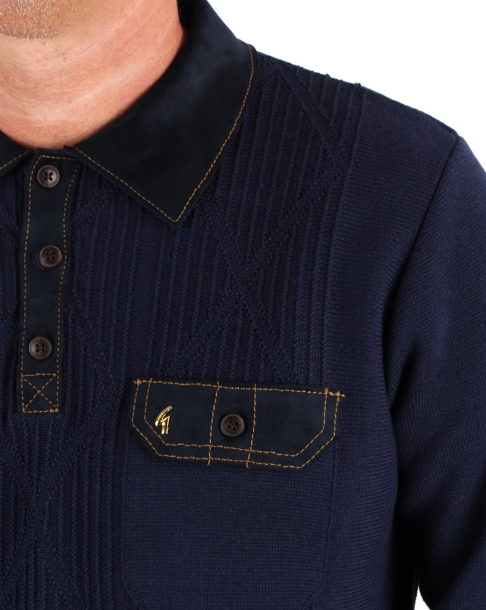 Gabicci Vintage Romero Kragenpullover Marineblau