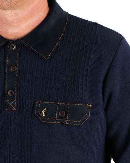 Gabicci Vintage Romero Kragenpullover Marineblau