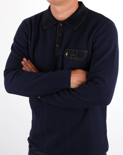 Gabicci Vintage Romero Kragenpullover Marineblau