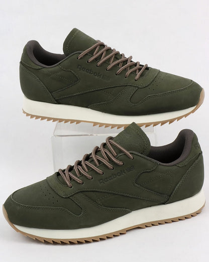 Reebok Classic Leather Ripple Sneakers Jägergrün/Grau