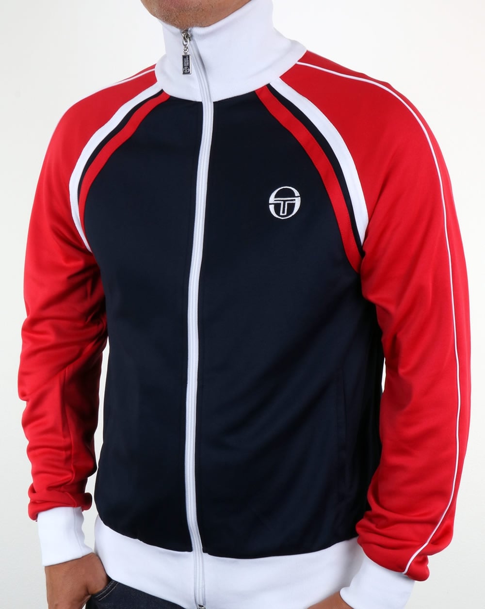 Sergio Tacchini Ghibli Trainingsoberteil Marineblau/Rot