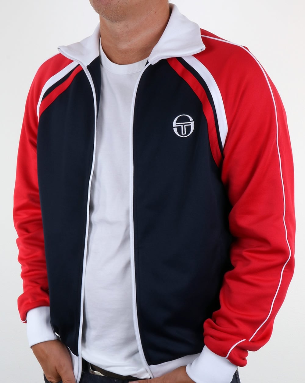 Sergio Tacchini Ghibli Trainingsoberteil Marineblau/Rot