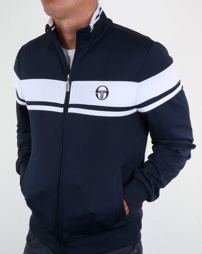 Sergio Tacchini Damarindo Trainingsoberteil Marineblau/Weiß