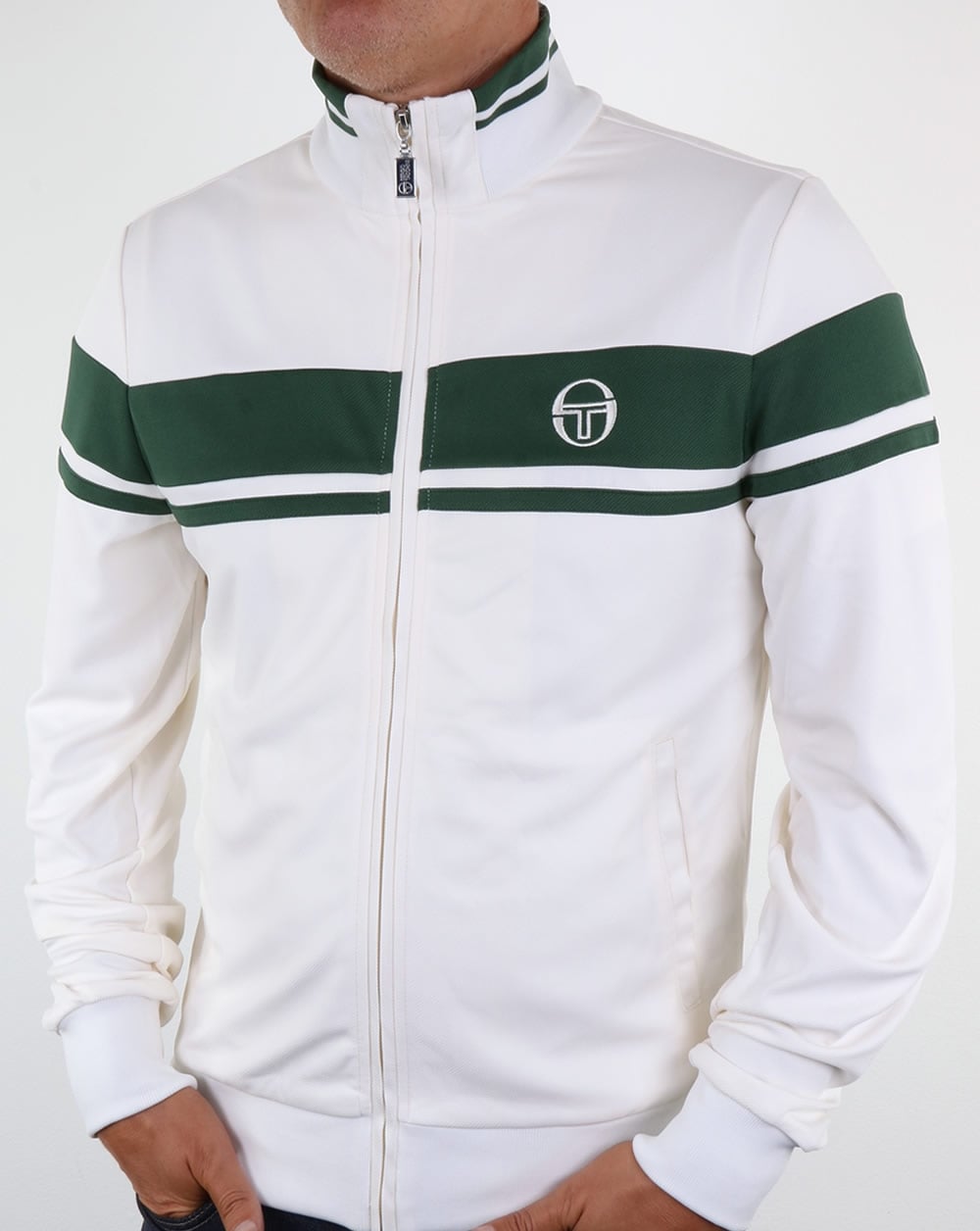 Sergio Tacchini Masters Trainingsjacke Elfenbein/Waldgrün