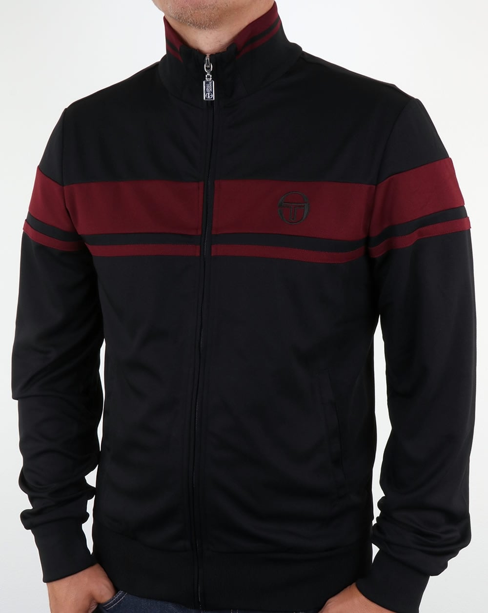 Sergio Tacchini Masters Trainingsjacke Schwarz/Burgund
