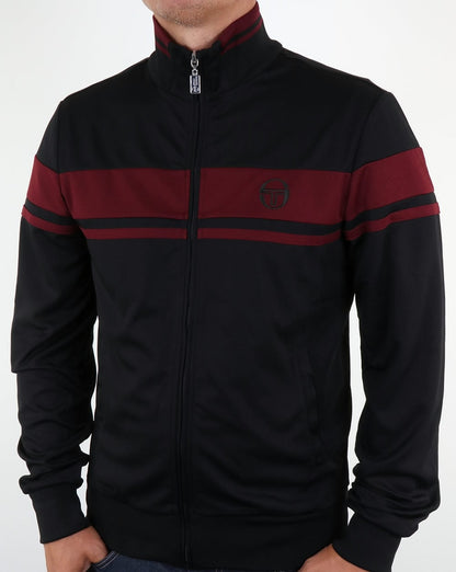 Sergio Tacchini Masters Trainingsjacke Schwarz/Burgund
