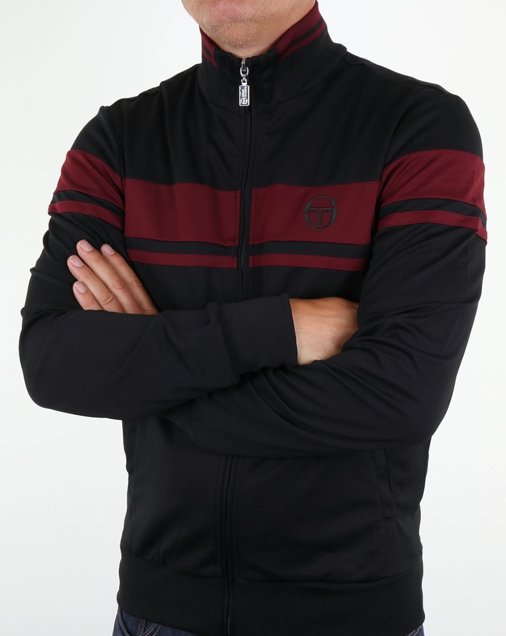 Sergio Tacchini Masters Trainingsjacke Schwarz/Burgund